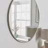 Cox & Cox Round Mirrors|Wall Mirrors<Antique Silver Slim Frame Round Mirror