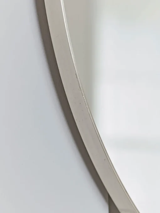 Cox & Cox Round Mirrors|Wall Mirrors<Antique Silver Slim Frame Round Mirror