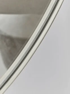 Cox & Cox Round Mirrors|Wall Mirrors<Antique Silver Slim Frame Round Mirror