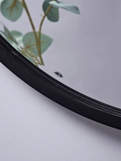 Cox & Cox Round Mirrors|Wall Mirrors<Black Bevelled Round Mirror - Large