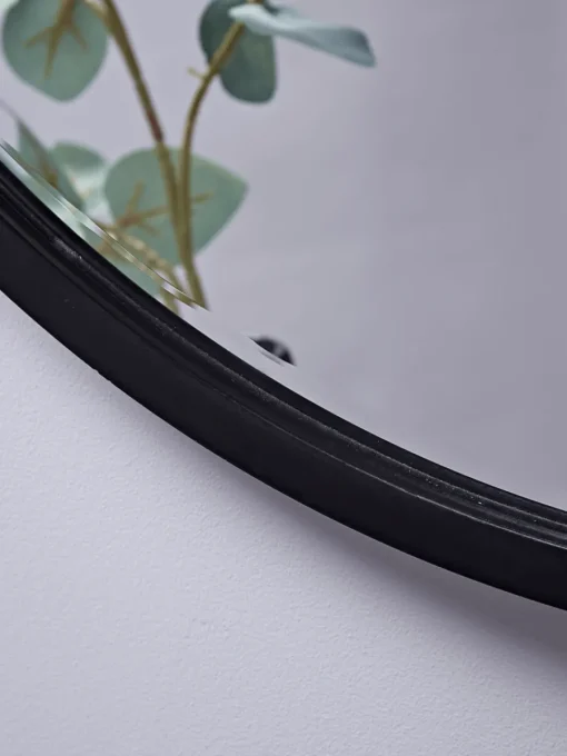 Cox & Cox Round Mirrors|Wall Mirrors<Black Bevelled Round Mirror - Large