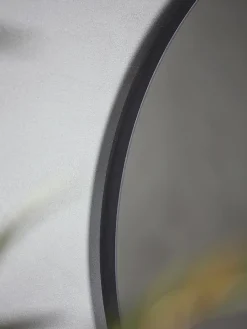 Cox & Cox Round Mirrors|Wall Mirrors<Black Slim Frame Round Mirror - Extra Large