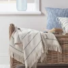 Cox & Cox Throws<Blue Striped Throw