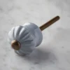 Cox & Cox Hardware<Ceramic Scalloped Handle - Blue