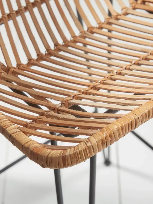 Cox & Cox Stools<Chevron Flat Rattan Counter Stool