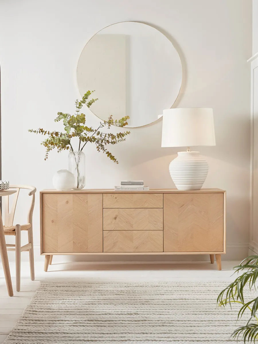 Cox & Cox Sideboards<Chevron Oak Sideboard