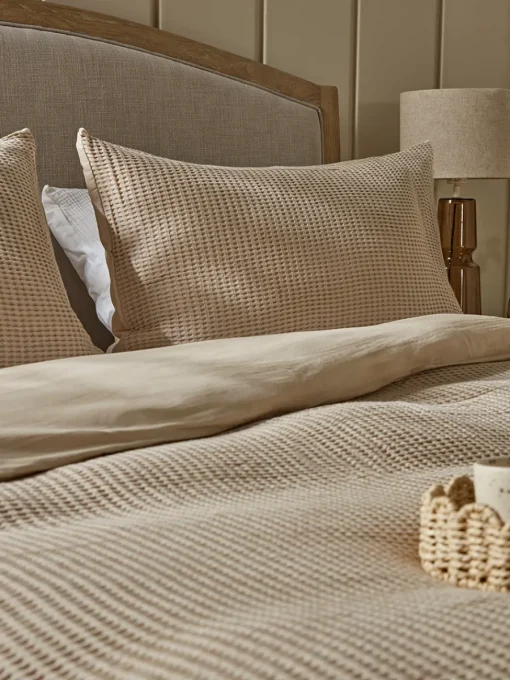Cox & Cox Bedding|Bedding<Chunky Waffle Duvet Set - Super King