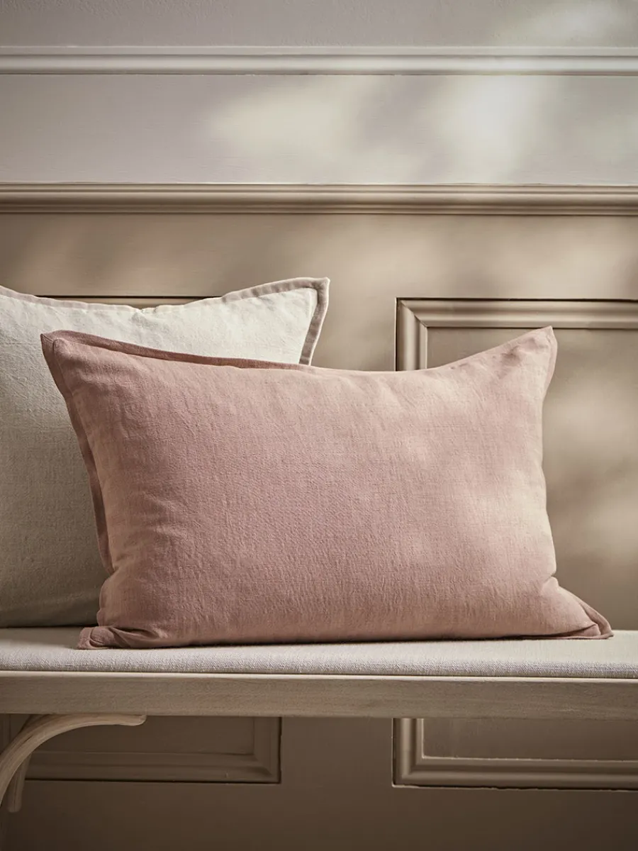Cox & Cox Cushions|Cushions<Cotton Linen Rectangular Cushion - Vintage Rose