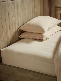 Cox & Cox Bedding|Bedding<Cotton Super King Fitted Sheet- Flax