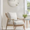 Cox & Cox Occasional Chairs|Armchairs & Loveseats<Curved Arm Mid Century Chair - Linen