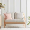 Cox & Cox Sofas<Curved Arm Mid Century Sofa - Linen