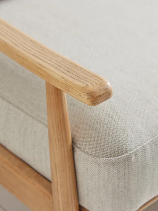 Cox & Cox Sofas<Curved Arm Mid Century Sofa - Linen