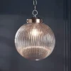 Cox & Cox Pendants<Deco Round Fluted Pendant