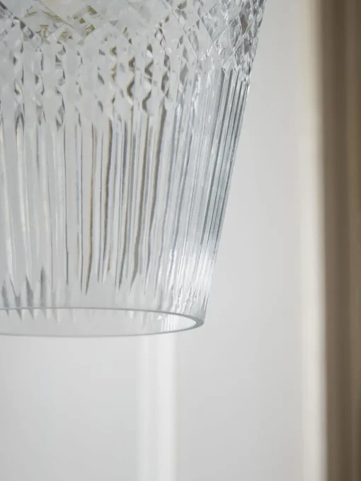 Cox & Cox Pendants<Diamond Glass Pendant - Tapered