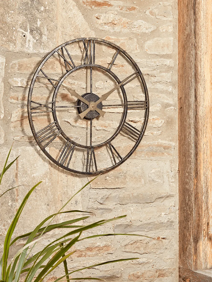 Cox & Cox Decorative Outdoors<Distressed Indoor Outdoor Clock - Medium