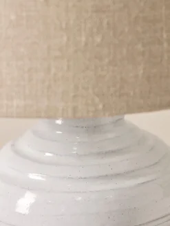 Cox & Cox Table Lamps<Distressed Whitewashed Table Lamp