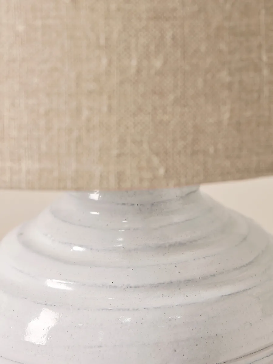 Cox & Cox Table Lamps<Distressed Whitewashed Table Lamp