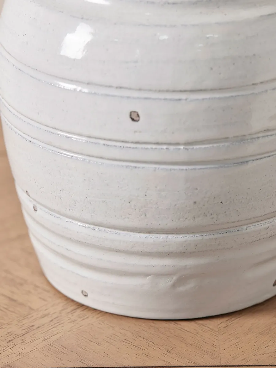 Cox & Cox Table Lamps<Distressed Whitewashed Table Lamp