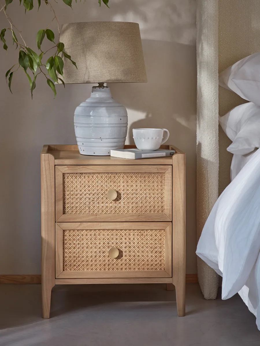 Cox & Cox Table Lamps<Distressed Whitewashed Table Lamp