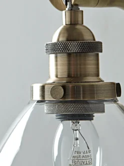 Cox & Cox Wall Lights<Domed Glass Wall Light - Brass