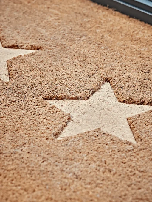 Cox & Cox Doormats|Doormats<Embossed Stars Doormat - Double