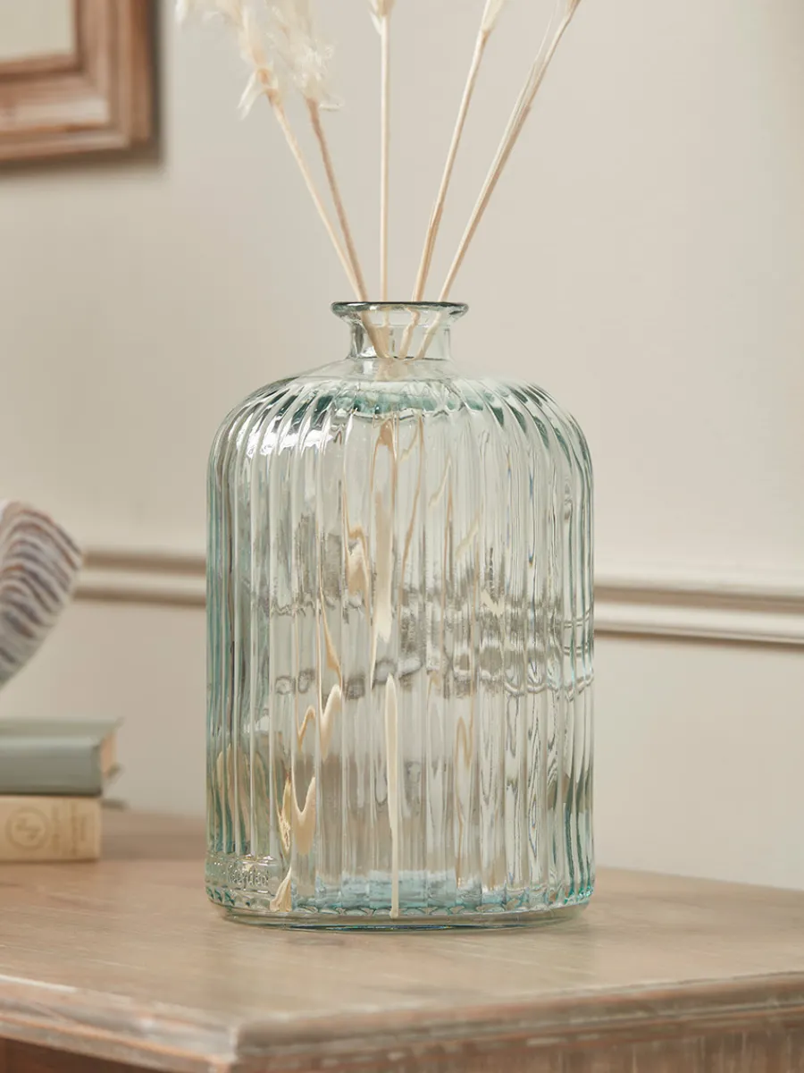 Cox & Cox Vases<Fluted Recycled Glass Bottle Vase