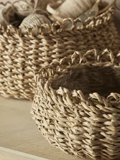 Cox & Cox Indoor Planting<Four Decorative Seagrass Planters
