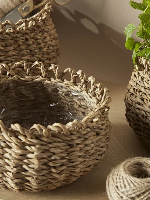 Cox & Cox Indoor Planting<Four Decorative Seagrass Planters