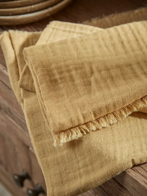Cox & Cox Kitchen Accessories & Tableware<Four Waffle Napkins - Ochre