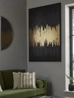 Cox & Cox Wall Art<Framed Golden Canvas