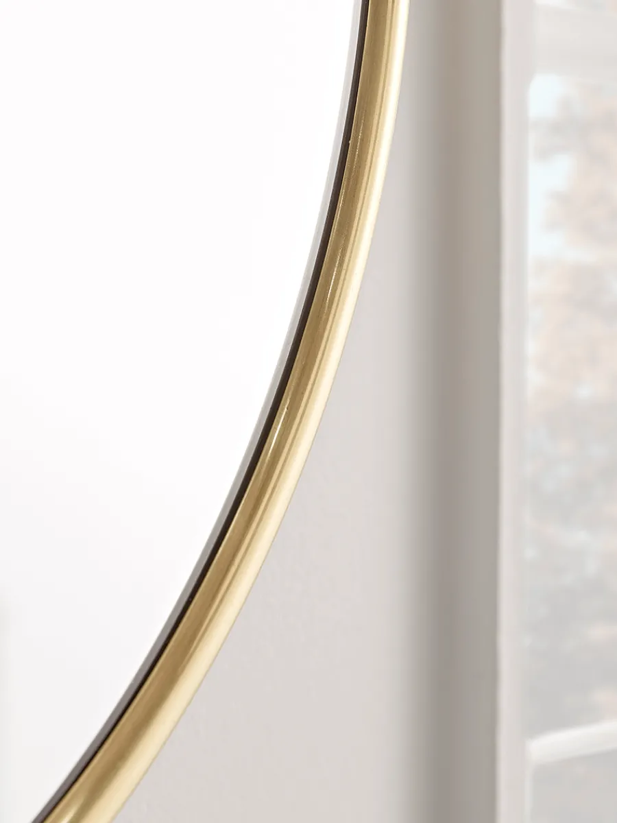 Cox & Cox Round Mirrors|Bathroom Mirrors<French Round Wall Mirror - Brass