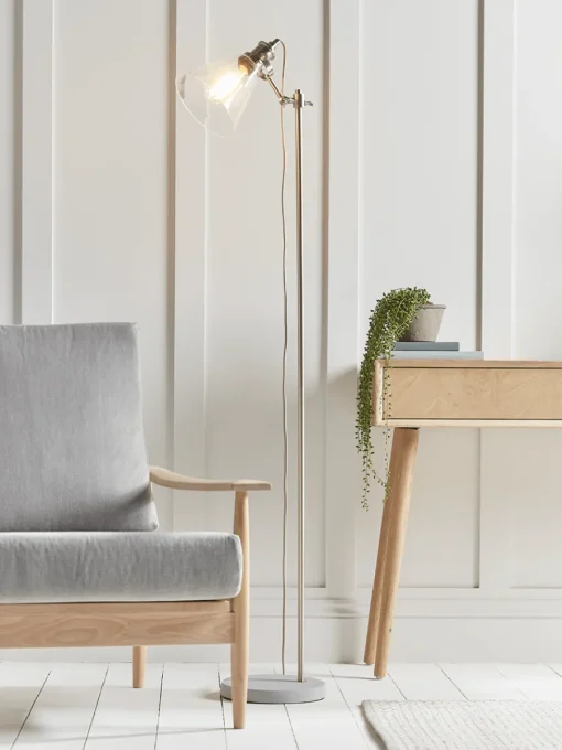 Cox & Cox Floor Lamps<Glass & Concrete Floor Lamp