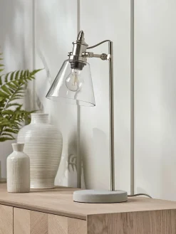 Cox & Cox Table Lamps<Glass & Concrete Table Lamp