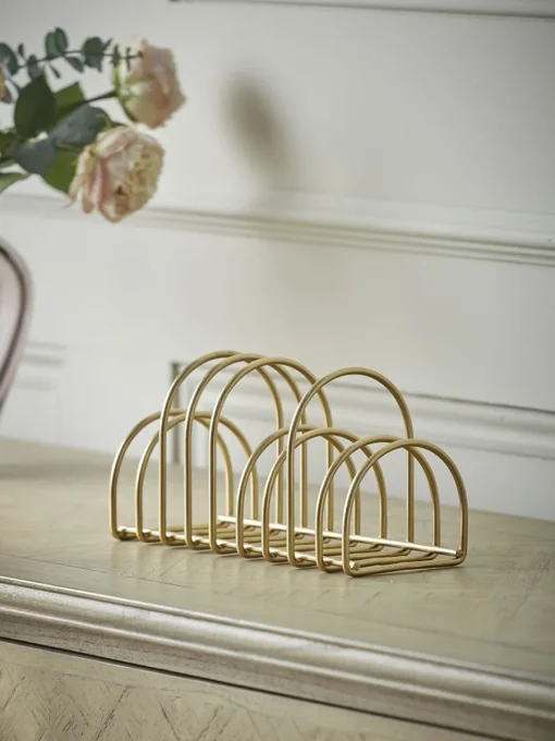 Cox & Cox Kitchen Accessories & Tableware<Golden Metal Storage Rack