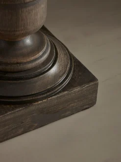 Cox & Cox Table Lamps<Greywash Turned Table Lamp