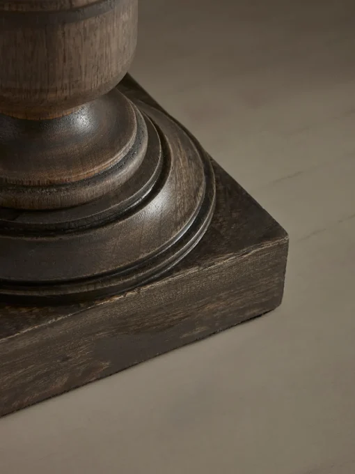 Cox & Cox Table Lamps<Greywash Turned Table Lamp