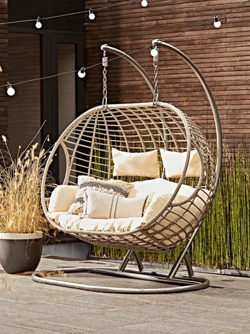 Cox & Cox Occasional Chairs<Indoor Outdoor Double Hanging Chair - Grey