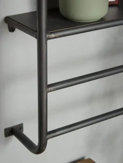 Cox & Cox Wall Mirrors<Industrial Mirror Shelf Rack