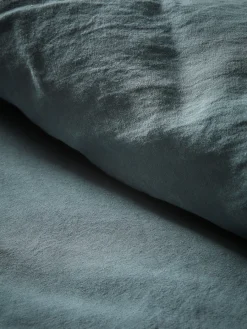 Cox & Cox Bedding|Bedding<Luxury Linen King Duvet Cover - Nordic Blue