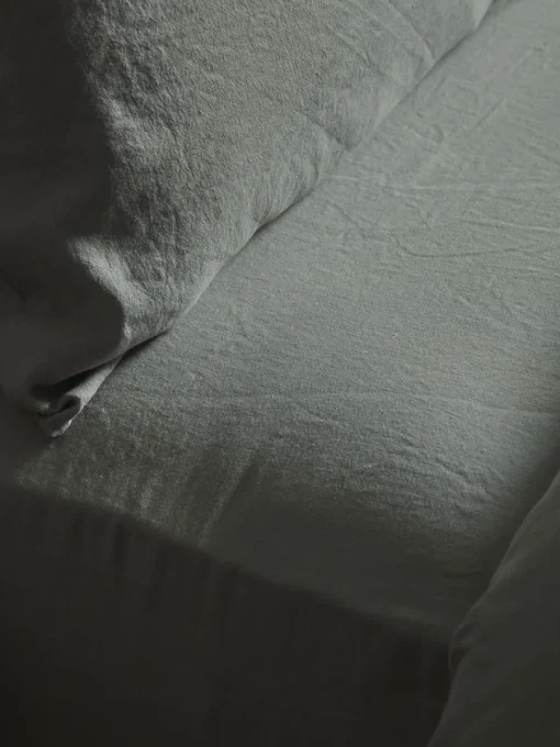 Cox & Cox Bedding|Bedding<Luxury Linen King Fitted Sheet - Dove Grey