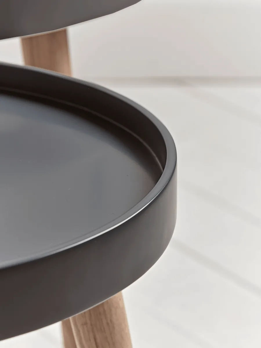 Cox & Cox Side Tables<Mila Side Tables - Charcoal