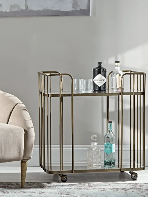 Cox & Cox Drinks Trolleys<Mirrored Drinks Trolley