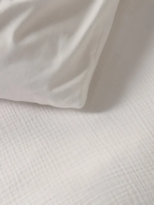 Cox & Cox Bedding|Bedding<Muslin Double Duvet Cover Set - White