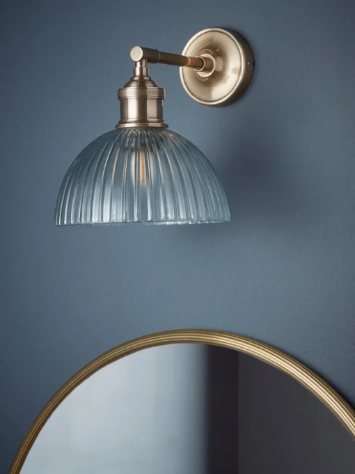 Cox & Cox Wall Lights<Reeded Glass Wall Light