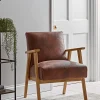 Cox & Cox Occasional Chairs|Armchairs & Loveseats<Relaxed Lounge Chair - Tan Leather