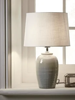 Cox & Cox Table Lamps|Bedside Lights<Ribbed Crackle Glaze Table Lamp