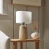 Cox & Cox Table Lamps<Ribbed Table Lamp - Taupe