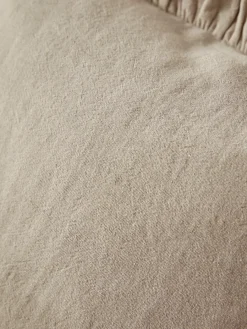 Cox & Cox Cushions|Cushions<Ruffle Cotton Linen Square Cushion - Natural