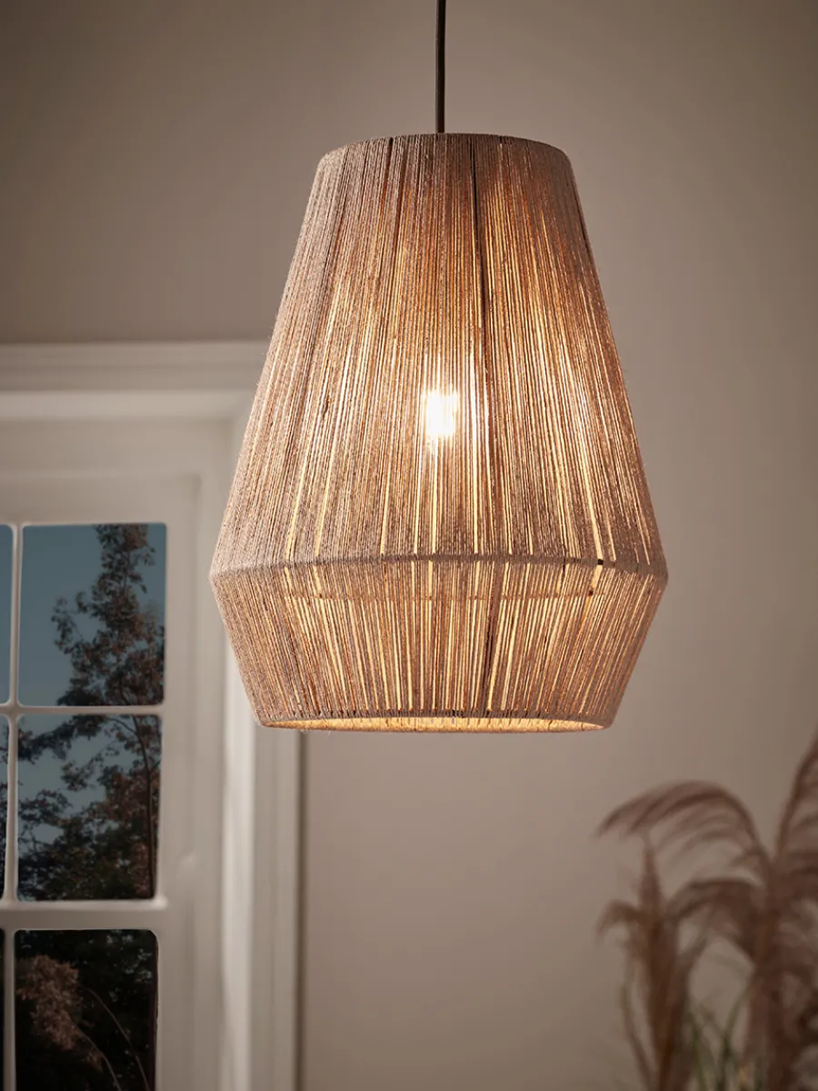 Cox & Cox Pendants<Tapered Woven Rope Pendant