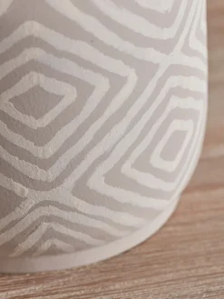 Cox & Cox Table Lamps<Taupe Diamond Table Lamp